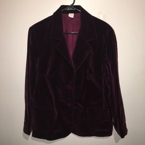 STUNNING Maroon Velvet Blazer